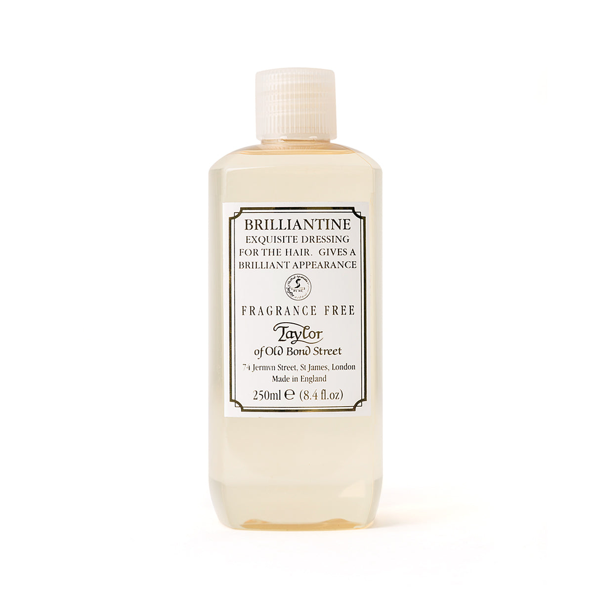 Taylor of Old Bond Street Fragrance Free Brilliantine 250ml